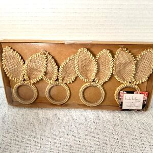 New Beaded Easter Bunny ears Napkin Rings - Set of 4 by Nicole Miller at Pier 1